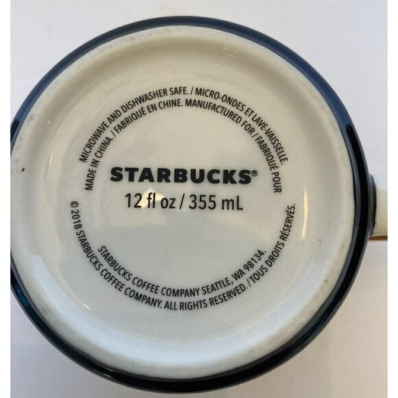 Starbucks Fall Brew Pour Love Mug Black Cup Silicone Handle 12oz Collectible - Picture 7 of 8